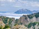 USA-Washington State Central Cascades-Big Snow Mountain and low fog layer Art Print